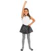 Skeleteen Black and White Socks - Over the Knee Striped Thigh High Costume Accessories Stockings for Men, Women and Kids view 2