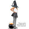 Skeleteen Black and White Socks - Over the Knee Striped Thigh High Costume Accessories Stockings for Men, Women and Kids view 3