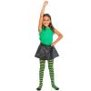 Skeleteen Black and Green Socks - Over the Knee Striped Thigh High Costume Accessories Stockings for Men, Women and Kids view 2
