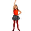 Skeleteen Black and Red Socks - Over The Knee Striped Thigh High Costume Accessories Stockings for Men, Women and Kids view 3