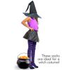 Skeleteen Purple and Black Socks - Over the Knee Striped Thigh High Costume Accessories Stockings for Men, Women and Kids view 2
