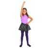 Skeleteen Purple and Black Socks - Over the Knee Striped Thigh High Costume Accessories Stockings for Men, Women and Kids view 3