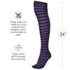 Skeleteen Purple and Black Socks - Over the Knee Striped Thigh High Costume Accessories Stockings for Men, Women and Kids view 4