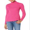 Amazon Essentials Women's Slim-Fit Lightweight Long-Sleeve Turtleneck Sweater, Bright Pink, Large view 1