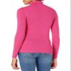 Amazon Essentials Women's Slim-Fit Lightweight Long-Sleeve Turtleneck Sweater, Bright Pink, Large view 2