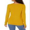 Amazon Essentials Women's Lightweight Long-Sleeve Cable Crewneck Sweater (Available in Plus Size), Gold, X-Large view 3