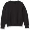 Amazon Essentials Boys' Uniform Cotton Crewneck Sweater, Black, Large view 1
