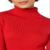 Amazon Essentials Women's Slim-Fit Lightweight Long-Sleeve Turtleneck Sweater, Cherry Red, Medium view 3