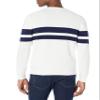 Amazon Essentials Men's Cotton Cardigan Sweater, Navy White Rugby Stripe, Large view 4