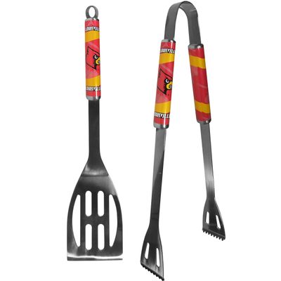 Siskiyou Sports NCAA Louisville Cardinals Unisex 2 pc Steel BBQ Tool Set, Team Color, One Size