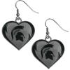 NCAA Michigan State Spartans Womens Heart Dangle Earrings, Team Color, One Size view 1
