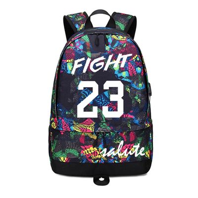 Basketball MJ23 Luminous Ball Storage Backpack Sports Equipment Depositary Multifunctional Bag For Men Women (Style 1)