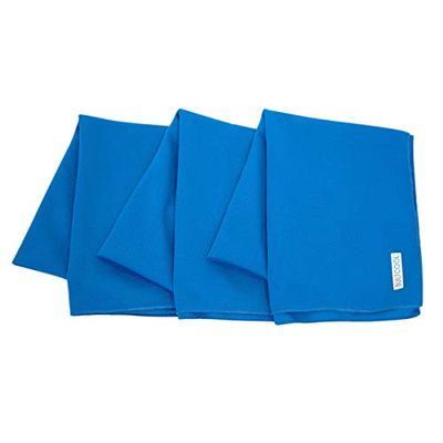 BUILTCOOL Adult Cooling Towel - Men & Women Chilly, Lightweight, Soft, Neck and Face Cooling Towel for Sport, Camping, Hunting, One Size, Royal Blue, 3 Pack