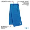 BUILTCOOL Adult Cooling Towel - Men & Women Chilly, Lightweight, Soft, Neck and Face Cooling Towel for Sport, Camping, Hunting, One Size, Royal Blue, 3 Pack view 2