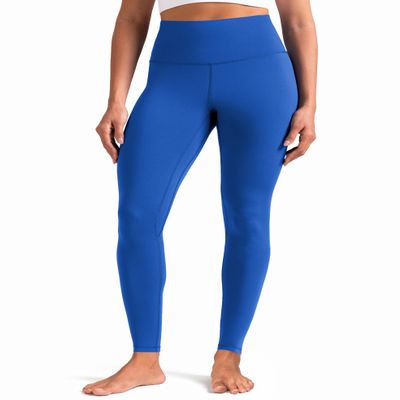 Colorfulkoala Women's High Waisted Tummy Control Workout Leggings Full Length Ultra Soft Yoga Pants 28" (M, Sapphire Blue)