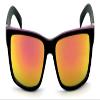 Large Men Mirror Sunglasses Matte Black 150mm - Wide Fitment. (Purple) view 2