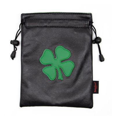 Golf Valuables Pouch Leather Tee Pouch with Drawstrings - Golf Ball Bag for Men & Women