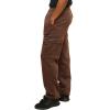 G-Style USA Men's Solid Fleece Heavyweight Cargo Pants FL77 - Brown - Large view 2