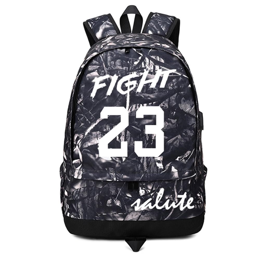 Basketball MJ23 Luminous Ball Storage Backpack Sports Equipment Depositary Multifunctional Bag For Men Women (Style 3)