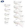 10/20/50/100 Packs Rainbow Fish Skin 6 Hooks Saltwater String Hook Fishing Lure Bait Rig Tackle (6#, 50 Packs) view 2
