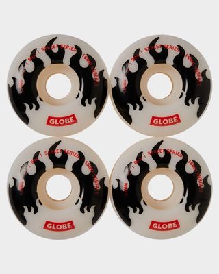 G1 Street Wheel - White/Black/Flames