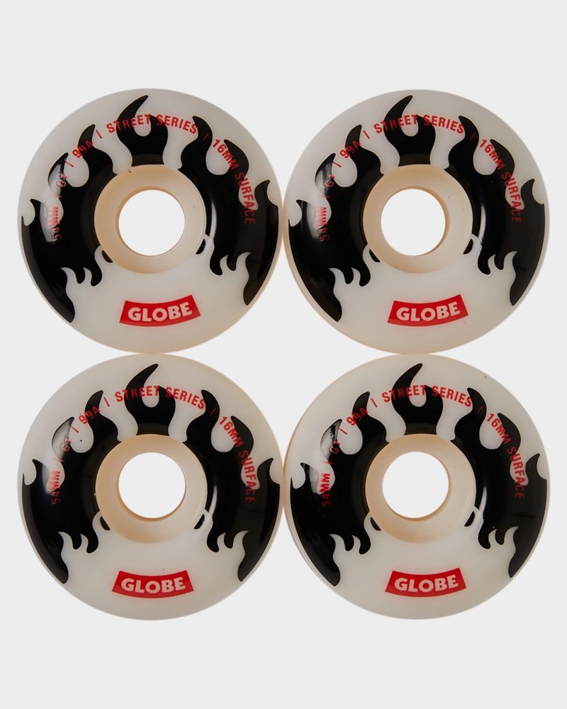G1 Street Wheel - White/Black/Flames