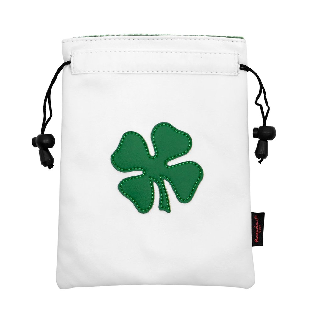 Golf Valuables Pouch Leather Tee Pouch with Drawstrings - Golf Ball Bag for Men & Women