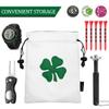 Golf Valuables Pouch Leather Tee Pouch with Drawstrings - Golf Ball Bag for Men & Women view 4