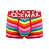 JOCKMAIL Boxer Men Underwear Men Boxer Rainbow Mens Bodysuit Trunks Pants Breathable Underpants (M, Red) view 1