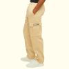 G-Style USA Men's Solid Fleece Heavyweight Cargo Pants FL77 - Khaki - Large view 2