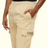 G-Style USA Men's Solid Fleece Heavyweight Cargo Pants FL77 - Khaki - Large view 4