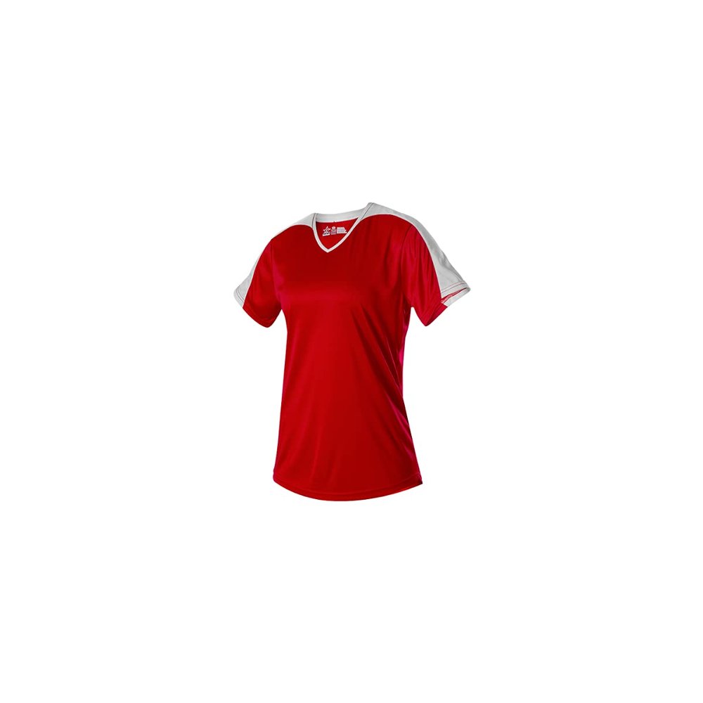 558VW - Fastpitch JERSEY Women - L - RD/WH