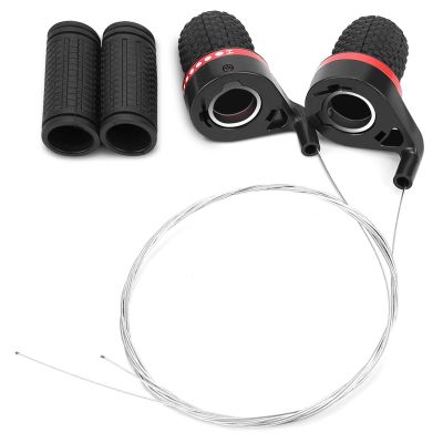 Derailleur Handle, Speed Shifter, Grip Gear Shifter for Mountain or Speed Shifer (Red + Black)