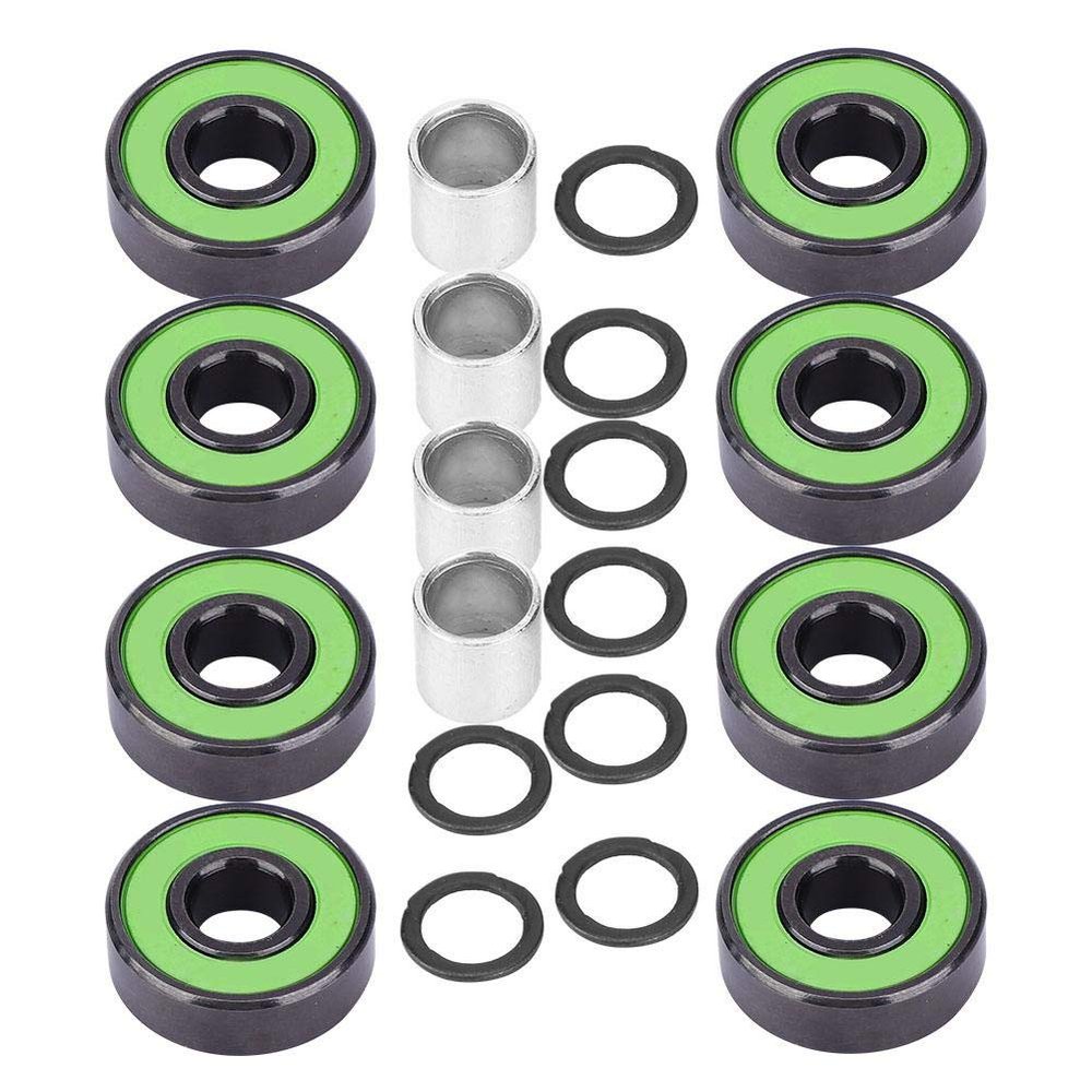 Fast Skateboard Bearings, 8 Pcs Chrome Steel Skateboard Fast Speed Bearing Extended Inner Ring for Alignment Longboard Electric Scooter