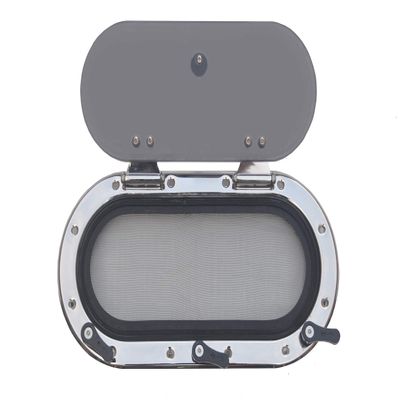 Galamarine Boat Porthole/Portlight Hatch/Window- Stainless Steel Oval Opening for Boat/Yacht/Nautical/RV (5.9"x13.6", Standard)