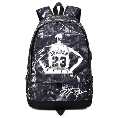 Basketball MJ23 Luminous Ball Storage Backpack Sports Equipment Depositary Multifunctional Bag For Men Women (Style 4)