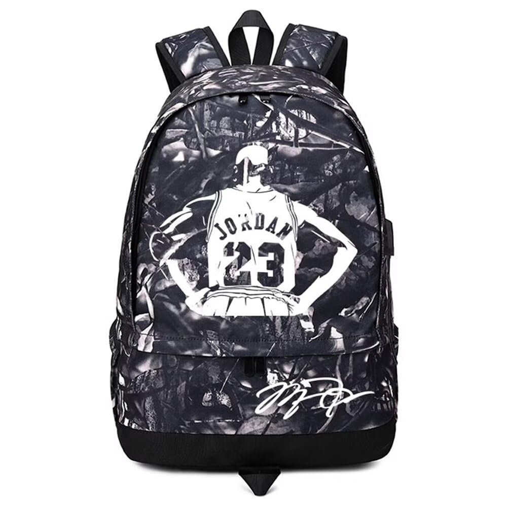 Basketball MJ23 Luminous Ball Storage Backpack Sports Equipment Depositary Multifunctional Bag For Men Women (Style 4)