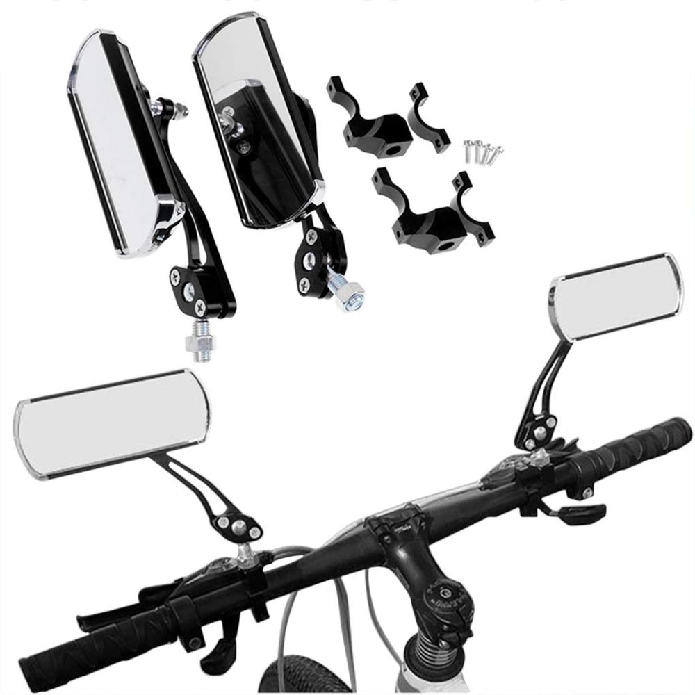 Bike Mirrors, 360Rotation Adjustable Rotatable Bicycle Cycling Safe Rearview Mirrors HD, Handlebar Mount Universal for Bike Bicycle Scooter Motorcycle