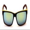 V.W.E. Large Men Mirror Sunglasses Matte Black 150mm - Wide Fitment. (Yellow) view 2
