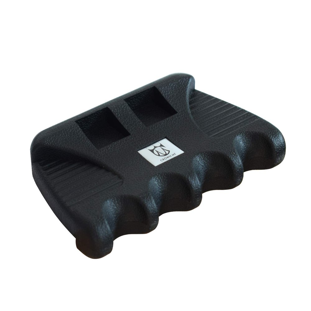 CROWN ME Cue Hoder, Cue Rest Cue Stick Holder, Portable Weighted Billiard Cue Rack with Chalk Holder, Pool Cue Holder, 4 Holes