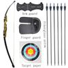 ZSHJGJR Archery Straight Bow and Arrow Set 30 40 lbs Wooden Riser Take Down Recurve Bow Adult Competition Athletic Bow Kit for Teens Beginner Hunting Shooting (Bronze, 40lbs) view 1