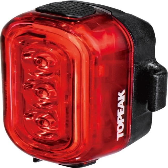 Topeak TailLux 100 USB Rear Bike Light (Red/Black)  100 Lumen USB-Rechargeable Tail Light with Dual-Color LEDs, 4 Lighting Modes, and Universal Mount for Aero or Round Seatposts