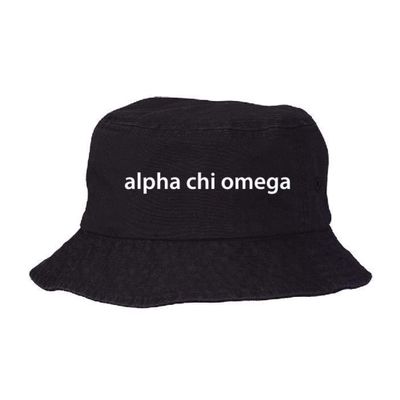 Alpha Chi Omega Bucket Hat Black