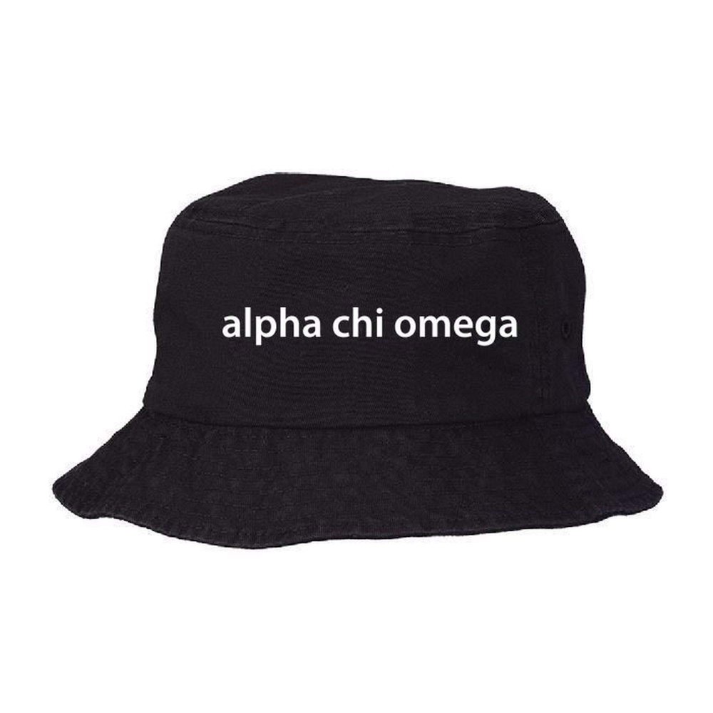 Alpha Chi Omega Bucket Hat Black