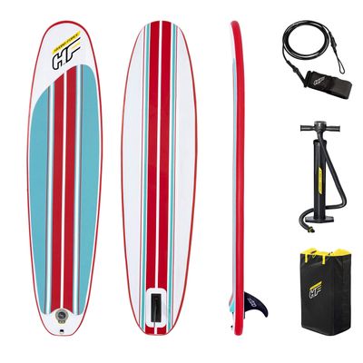 Bestway Hydro-Force Compact Surf Board 8, Inflatable Surf Set, with Travel Bagmpact SURF 8 Inflatable Boards for Stand-Up Paddling, Multi-Coloured,2.43m x 57cm x 7cm