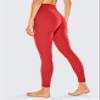 CRZ YOGA Women Naked Feeling Yoga Pants 25 Inches - 7/8 High Waisted Workout Leggings Crimson X-Small view 2