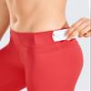 CRZ YOGA Women Naked Feeling Yoga Pants 25 Inches - 7/8 High Waisted Workout Leggings Crimson X-Small view 4