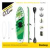 HYDRO FORCE Bestway Freesoul Tech Convertible SUP Set, Inflatable Stand Up Paddle Board with Seat, Green, 11ft 2" view 3