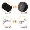 2 Pcs Adjustable Bimini Top Straps Black, Marine Tension Tie Down Webbing Straps with Loop Snap Hooks + Pad Eye,28"~60" Stainless Steel Boat Awning Hardware view 3