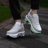 Wedsf Automatic Walking Shoes Invisible Roller Skate 2 in 1 Removable Pulley Skates Skating Double-Row Deform Wheel Deformation (Low White Light, US 9) view 2